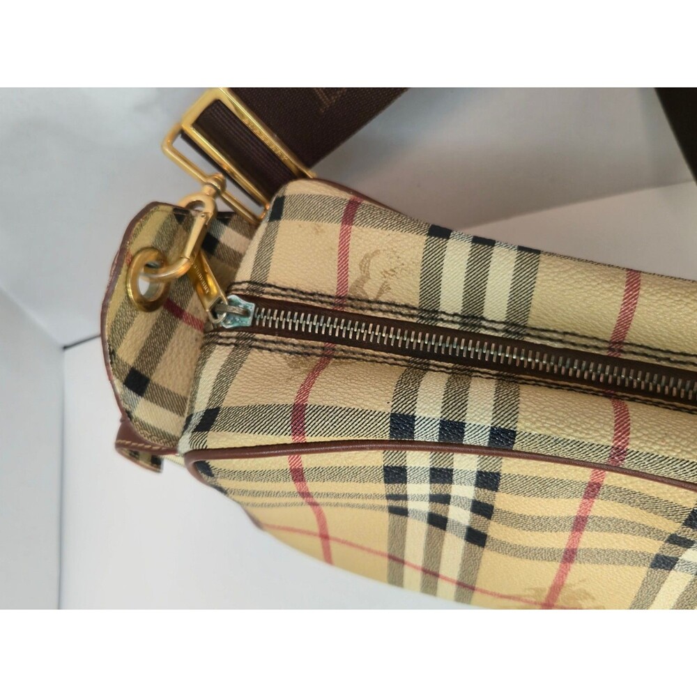 Vintage Burberry Check Handbag 2 Side Pockets Rare Style - Picture 5 of 16
